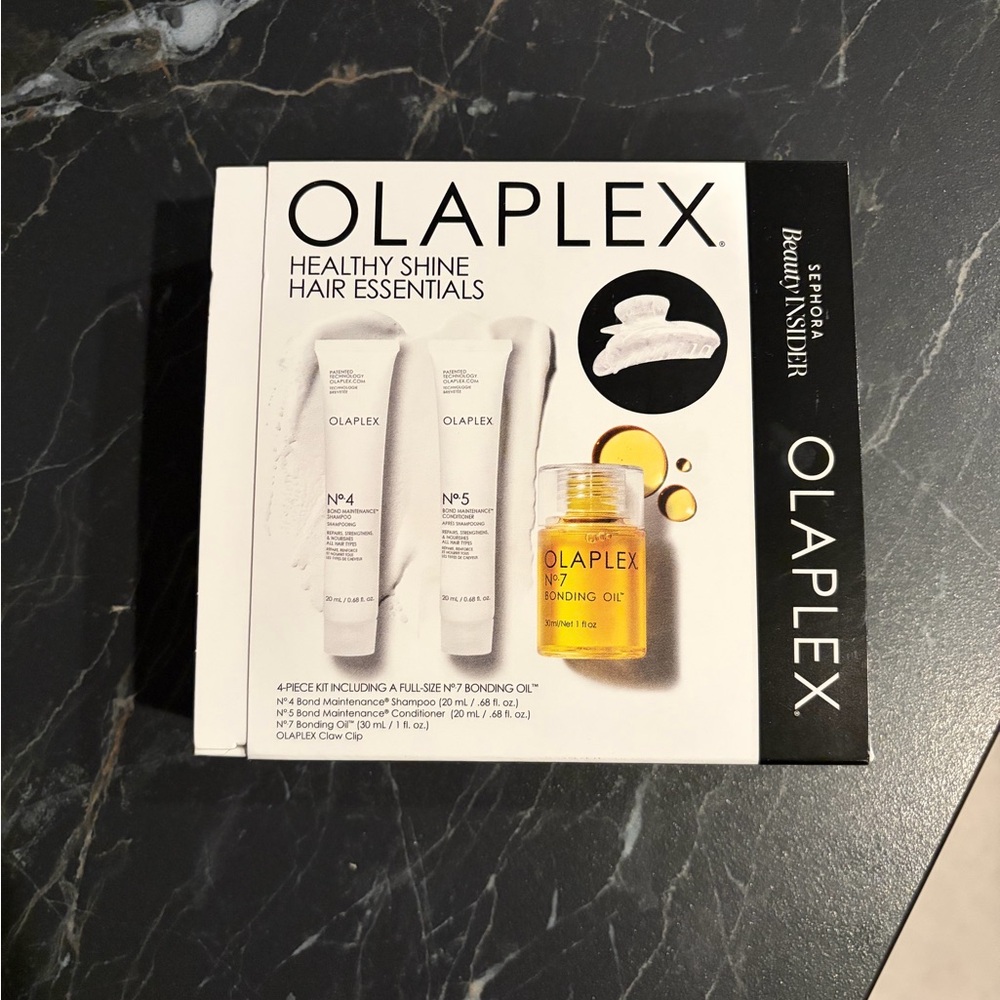 NIB Olaplex Healthy Shine Hair Essentials Set With Claw Clip
